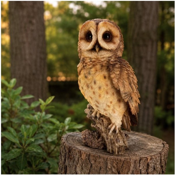 Online-Fuchs Gartenfigur für außen - Eule, Uhu, Kauz mit braunen Gefieder - Deko Figuren, (für den Innen- und Außenbereich, detailreiches Federkleid), aus langl