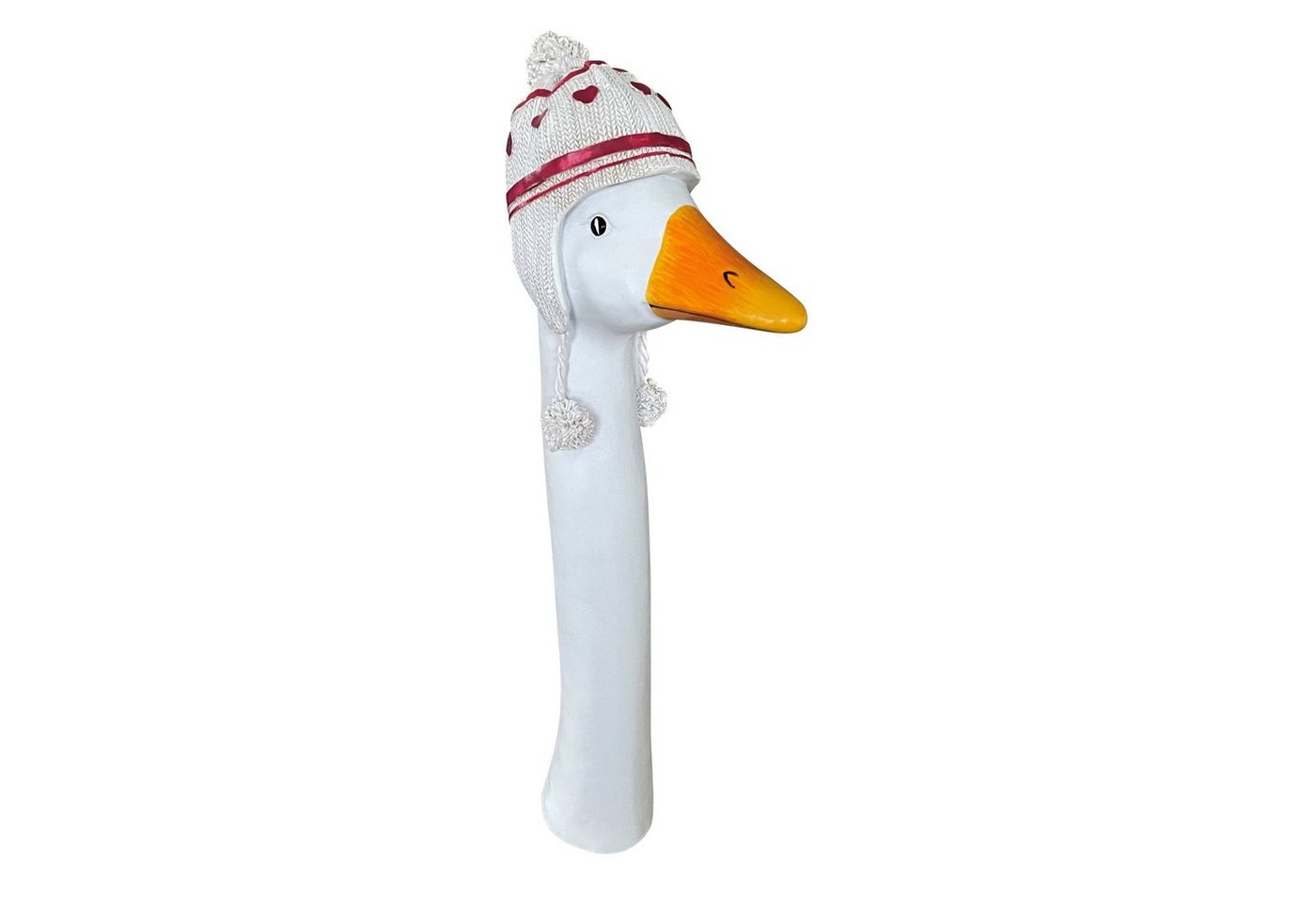 Online-Fuchs Gartenfigur Gänsehals Gartenstecker Gans - lustige Deko Gartenfiguren, Beetstecker, Gänsekopf für außen, 35 bis 38 cm groß – Bild 2 von 3