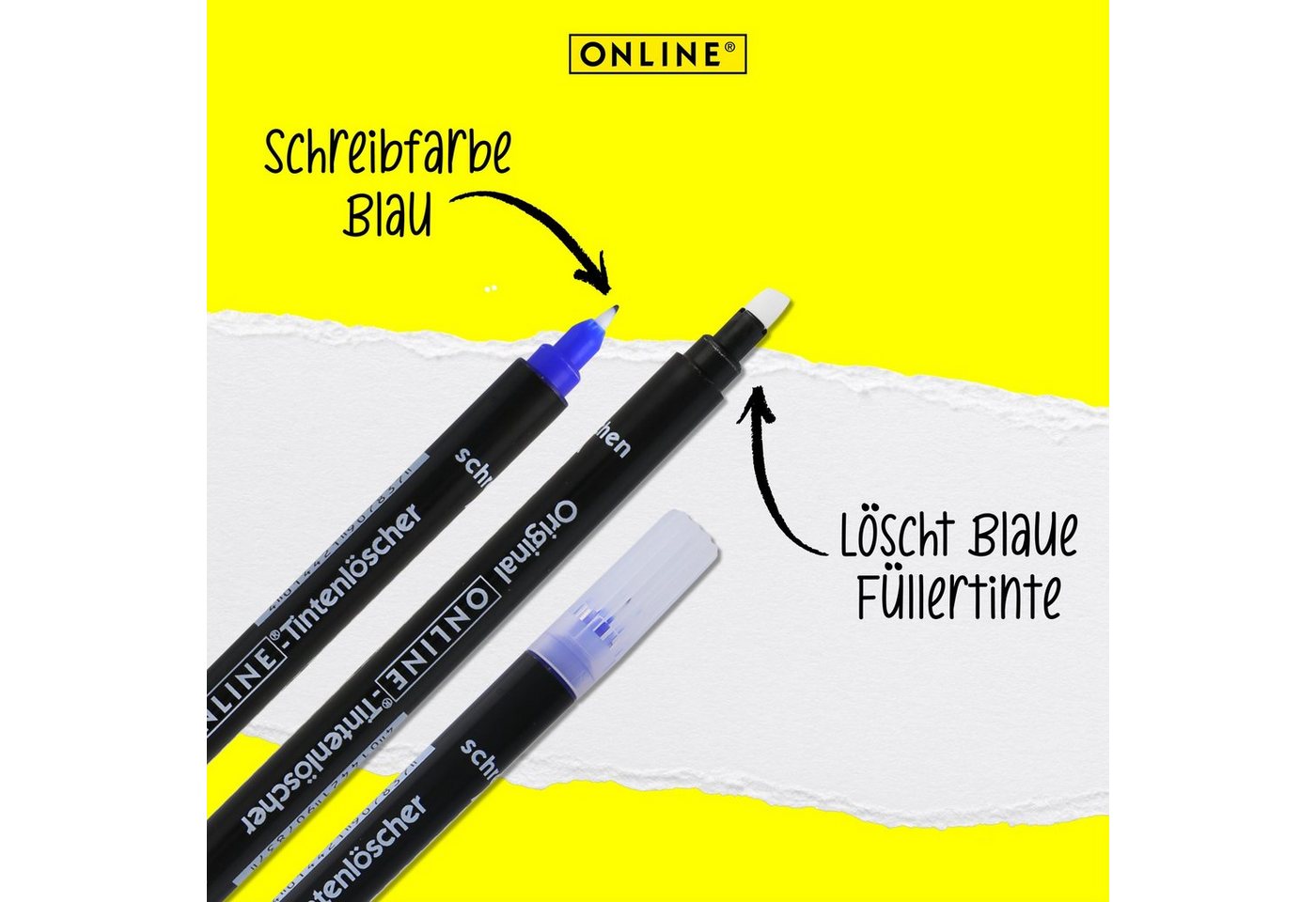 Online Pen Tintenkiller Tintenlöscher, Set mit 6 Tintenlöscher in Grün und Schwarz – Bild 5 von 5