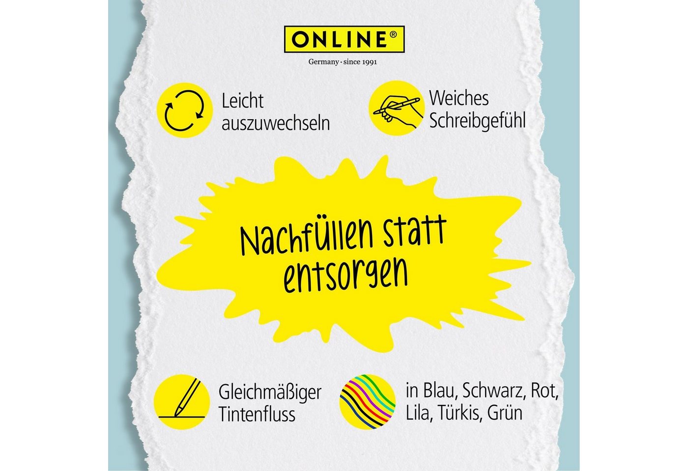Online Pen Tintenroller magiXX Mine, (12x radierbare Ersatzminen blau für Gelschreiber), Nachfüll-Minen kompatibel mit Pilot Frixion, magiXX Gelstift – Bild 4 von 5