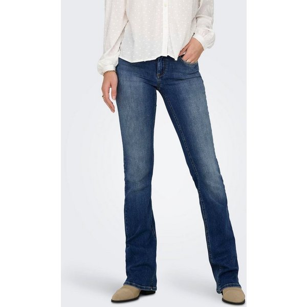 ONLY Bootcut-Jeans ONLBLUSH – Bootcut-Jeans mit niedriger Leibhöhe und Stretch Baumwollmischung, bootcut fit