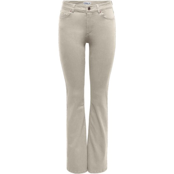 ONLY Bootcuthose ONLBLUSH MID FLARED COLOUR PANT PNT NOOS Baumwollmischung, bootcut fit, mid waist