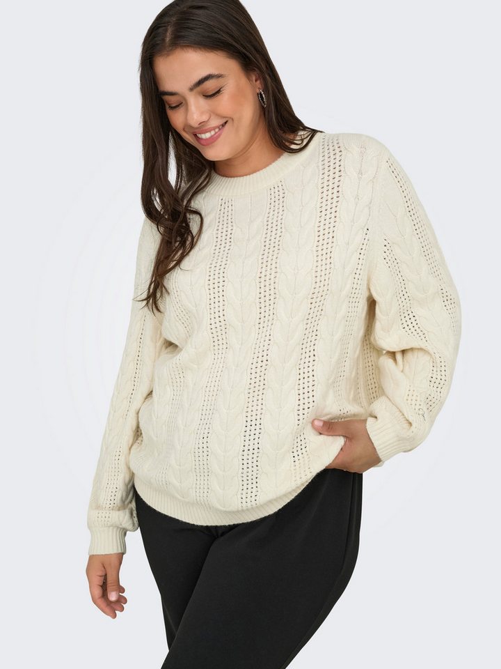 ONLY CARMAKOMA Strickpullover CARRUBINA LS CABLE O-NECK KNT NOOS – Bild 2 von 5