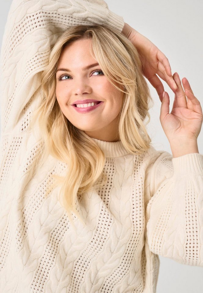 ONLY CARMAKOMA Strickpullover CARRUBINA LS CABLE O-NECK KNT NOOS – Bild 3 von 5