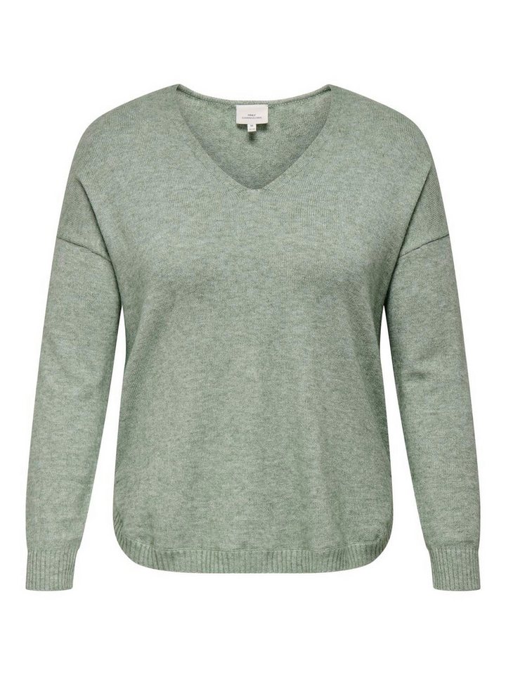 ONLY CARMAKOMA V-Ausschnitt-Pullover CARMARGARETA LS PULLOVER KNT NOOS Viskosemischung, regular fit – Bild 5 von 5