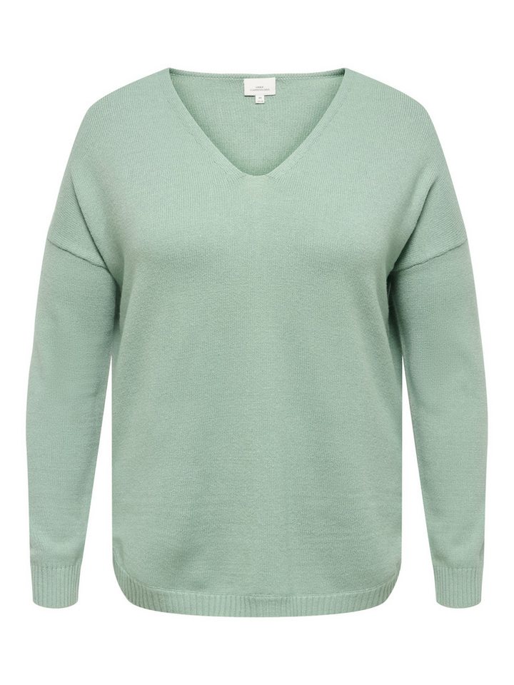 ONLY CARMAKOMA V-Ausschnitt-Pullover CARMARGARETA LS PULLOVER KNT NOOS Viskosemischung, regular fit – Bild 5 von 5