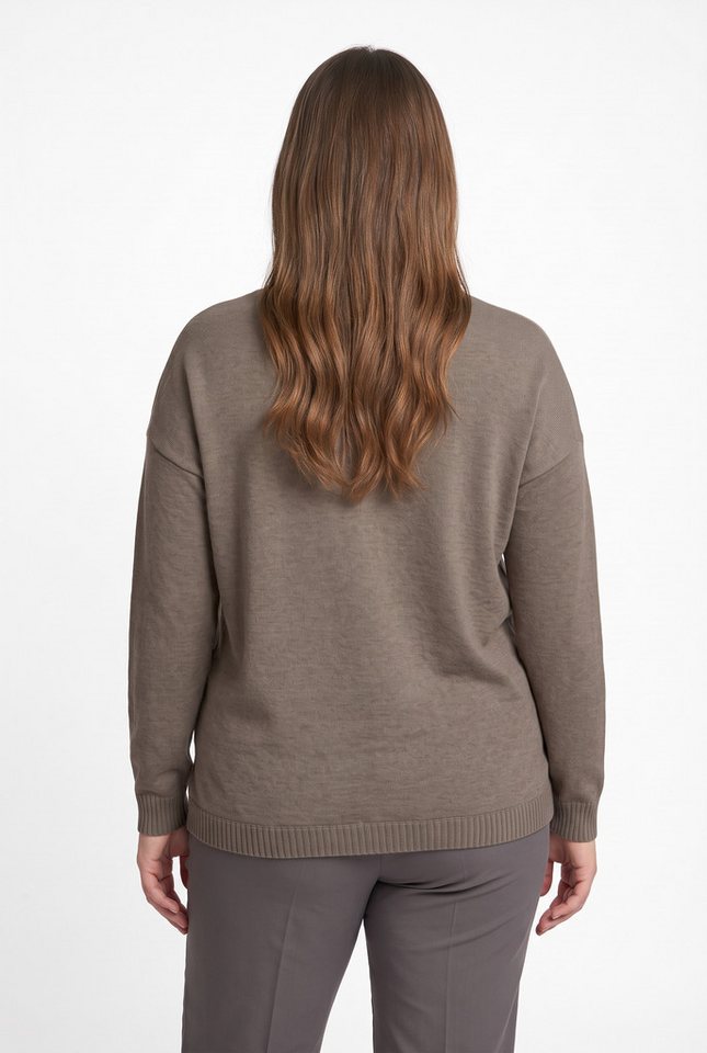 ONLY CARMAKOMA V-Ausschnitt-Pullover CARMARGARETA LS PULLOVER KNT NOOS Viskosemischung, regular fit – Bild 3 von 5