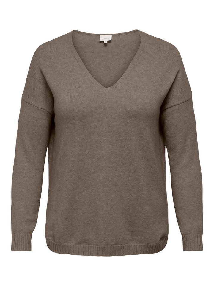 ONLY CARMAKOMA V-Ausschnitt-Pullover CARMARGARETA LS PULLOVER KNT NOOS Viskosemischung, regular fit – Bild 4 von 5