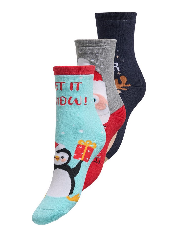 ONLY Freizeitsocken ONLCHRISTMAS HEAVY 3-PACK SOCK ACC (Packung, 3-Paar) – Bild 2 von 3