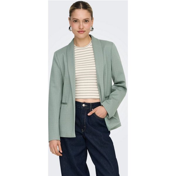 ONLY Longblazer ONLESKA-ADDY LIFE L/S HB BLAZER CC TLR mit Reverskragen, verschlusslose Form, Fischgratmuster