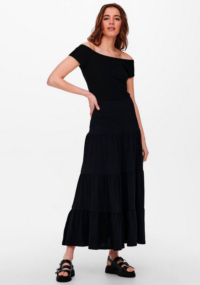 ONLY Maxirock ONLMAY MAXI SKIRT Baumwolle, mit Volant – Bild 3 von 5
