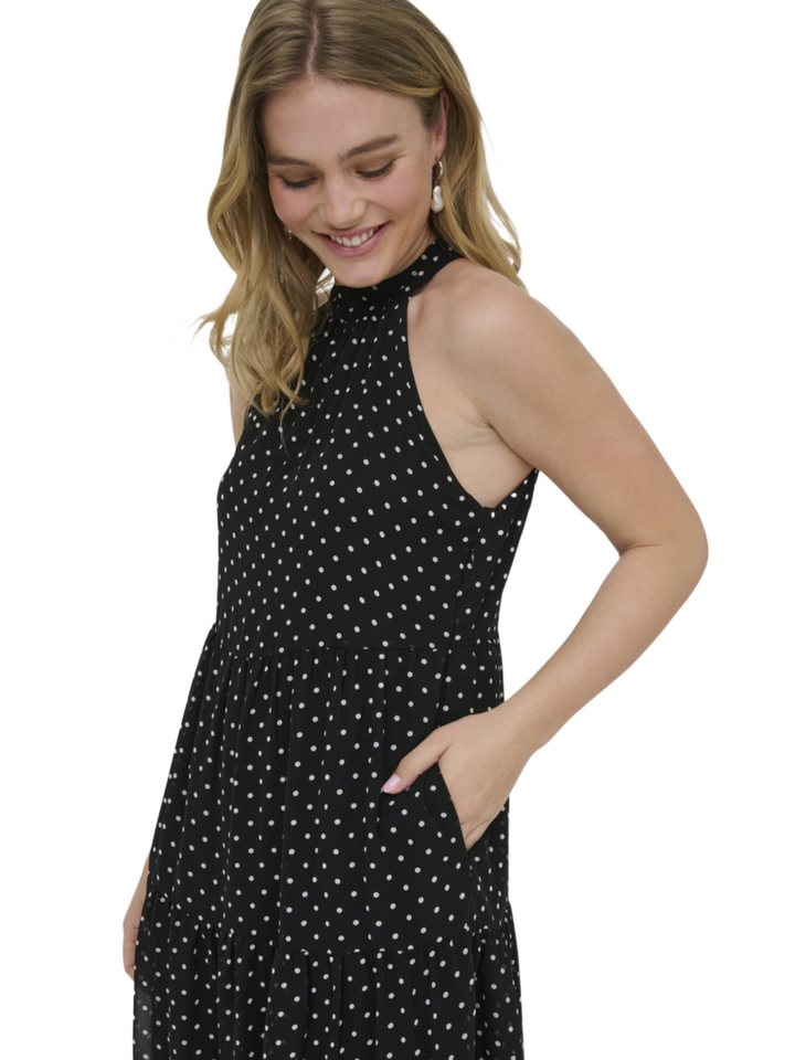ONLY Partykleid 2026 2_SPRING2 schwarz,Casual,Polyester,Gepunktet,Neckholder,Ärmellos,Casual Fit – Bild 3 von 5