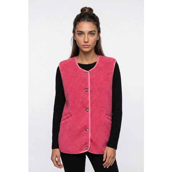 ONLY Plüschweste ONLBABY LIFE TEDDY VEST PNT CS Kunstfaser