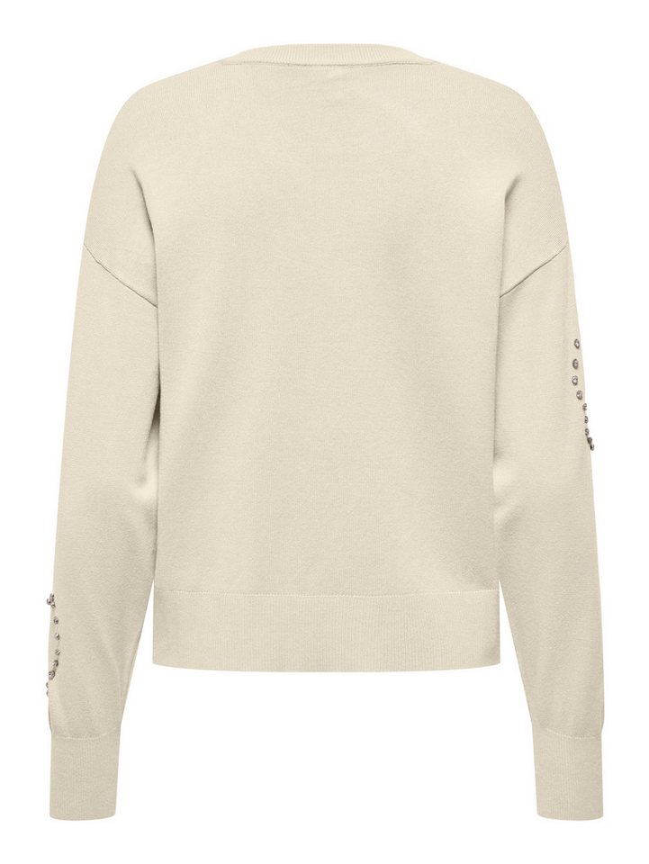 ONLY Rundhalspullover ONLBEE LS HEART BLING O-NECK CC KNT mit Glitzersteinen – Bild 3 von 3