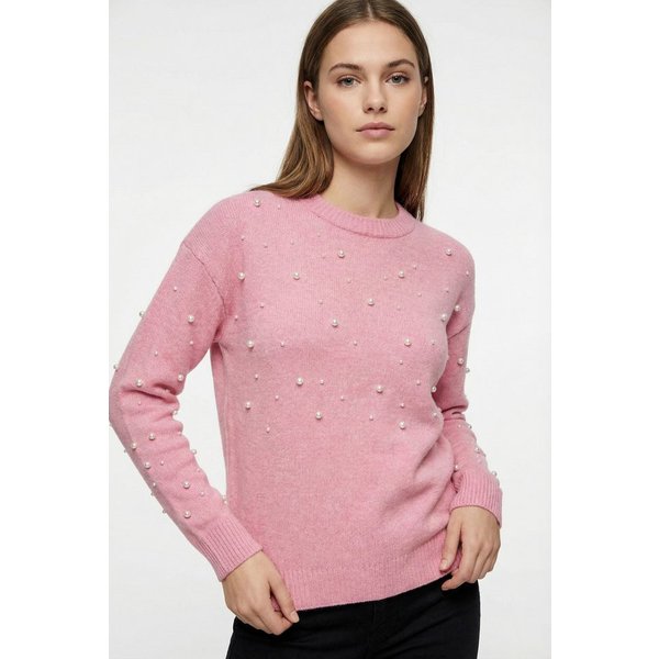 ONLY Rundhalspullover ONLEMBLA LS O-NECK PEARL EX KNT