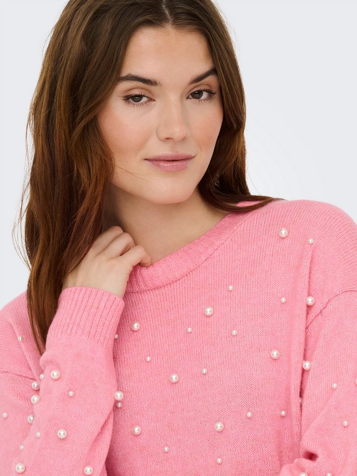 ONLY Rundhalspullover ONLEMBLA LS O-NECK PEARL EX KNT – Bild 4 von 5