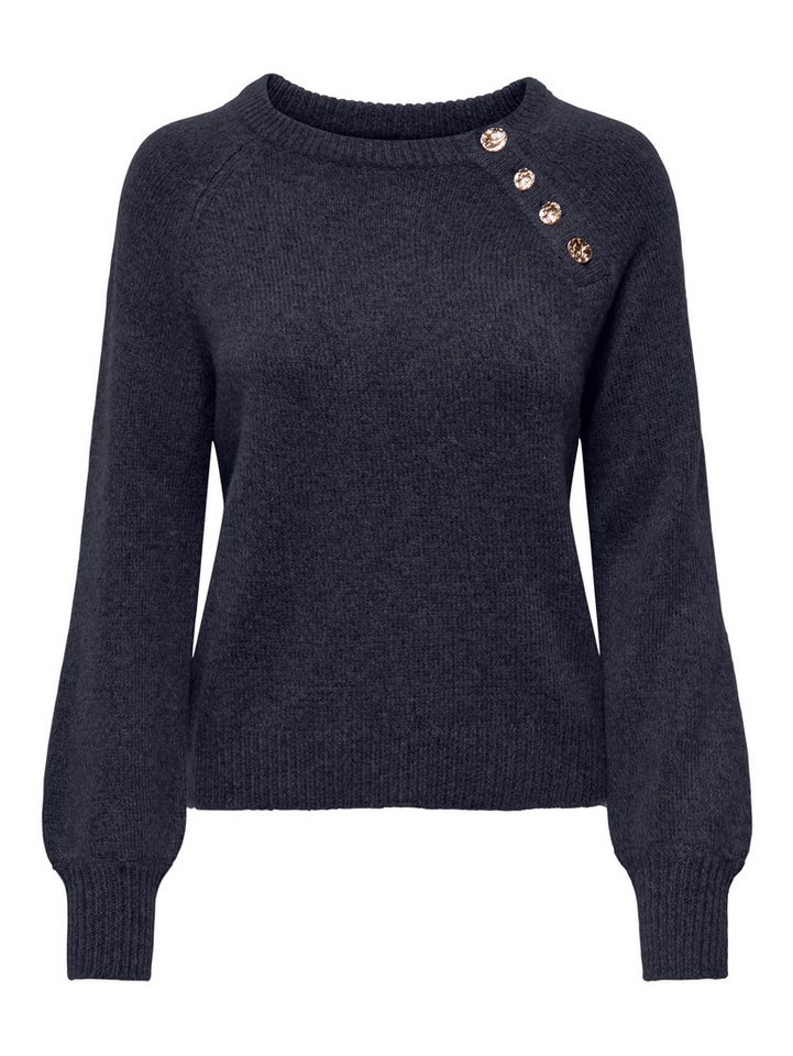 ONLY Rundhalspullover ONLEMMA LS BUTTON ONECK EX KNT Kunstfaser, regular fit – Bild 3 von 4