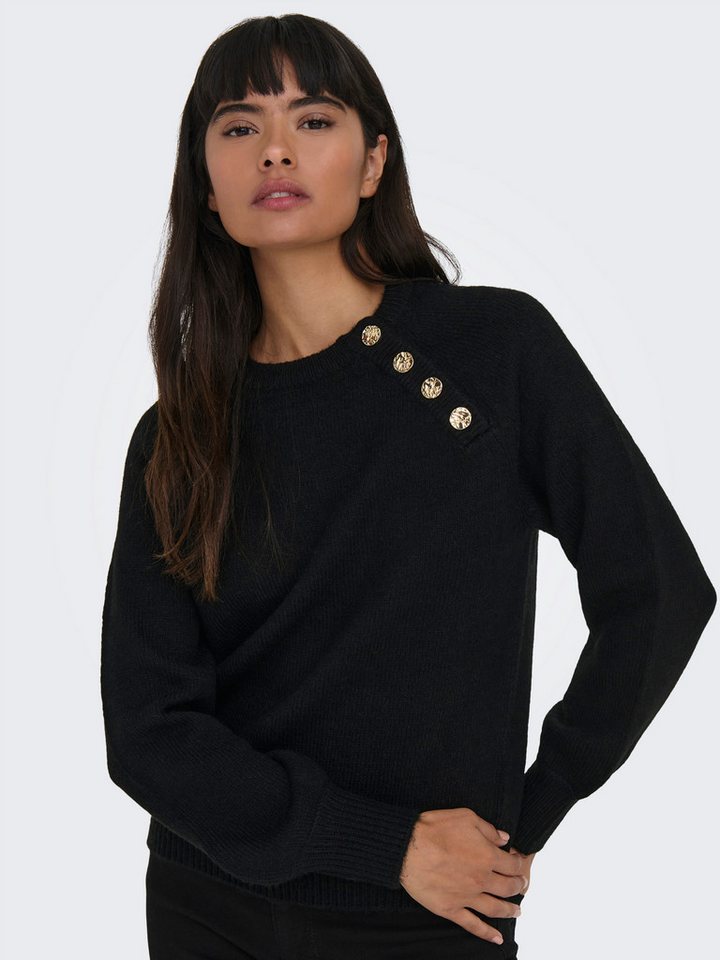 ONLY Rundhalspullover ONLEMMA LS BUTTON ONECK EX KNT Kunstfaser, regular fit – Bild 2 von 5