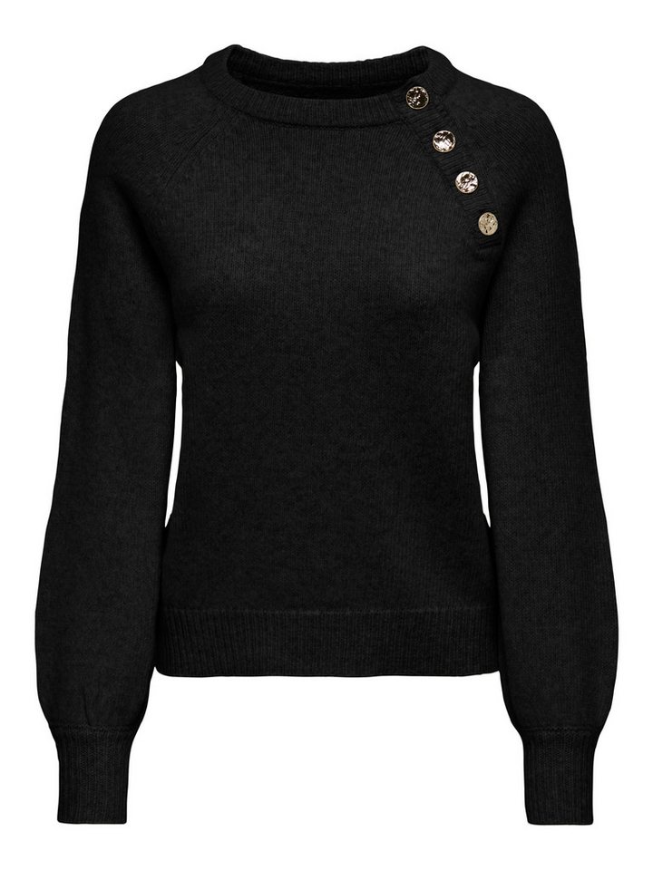 ONLY Rundhalspullover ONLEMMA LS BUTTON ONECK EX KNT Kunstfaser, regular fit – Bild 4 von 5