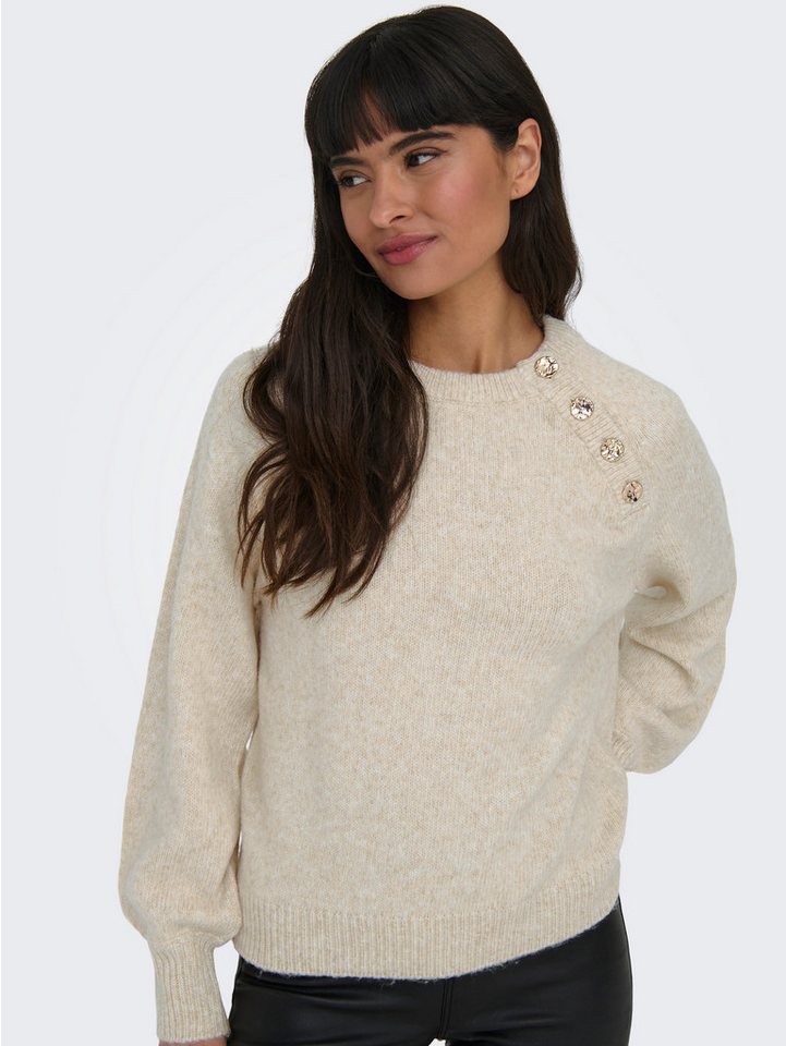 ONLY Rundhalspullover ONLEMMA LS BUTTON ONECK EX KNT Kunstfaser, regular fit – Bild 2 von 5