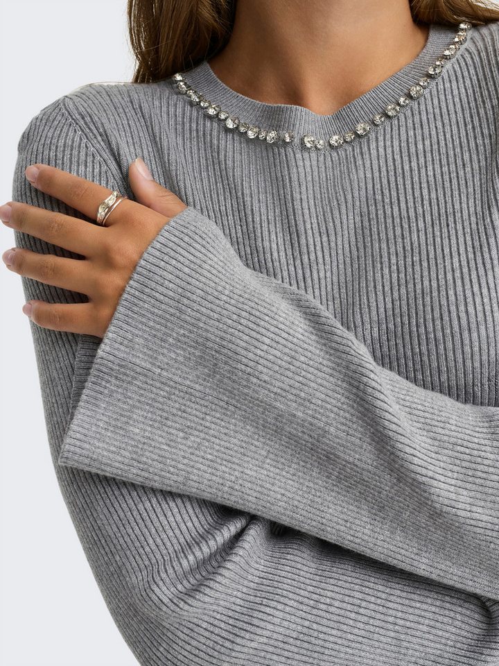 ONLY Rundhalspullover ONLNATASCHA LS BLING O-NECK CC KNT – Bild 3 von 5
