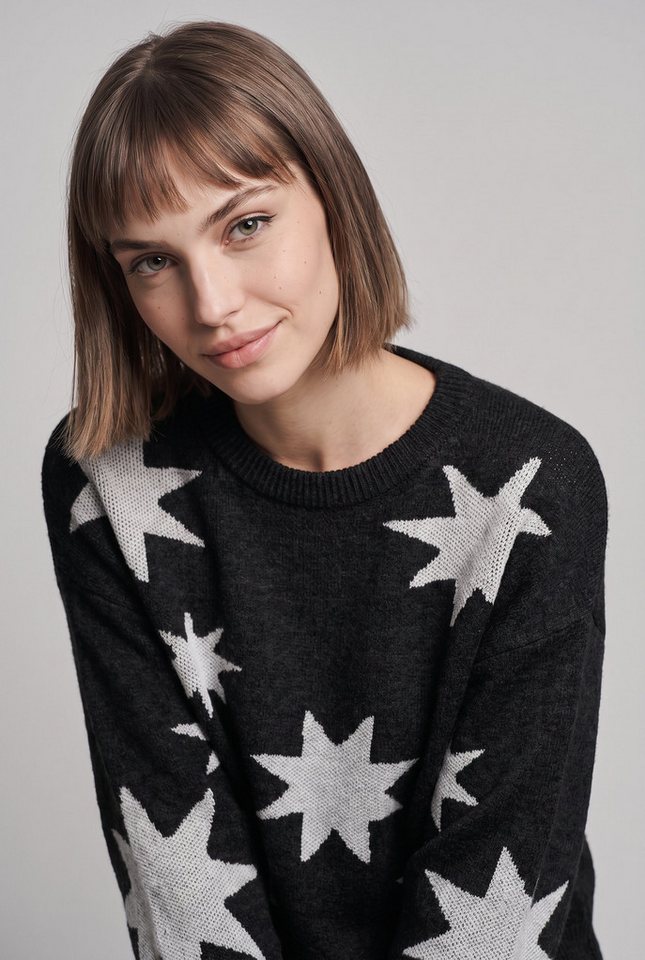 ONLY Rundhalspullover ONLROSIE LS O-NECK GLITTER KNT – Bild 4 von 5