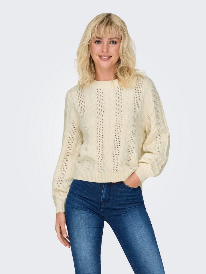 ONLY Rundhalspullover ONLRUBINA LS CABLE O-NECK KNT NOOS – Bild 2 von 5