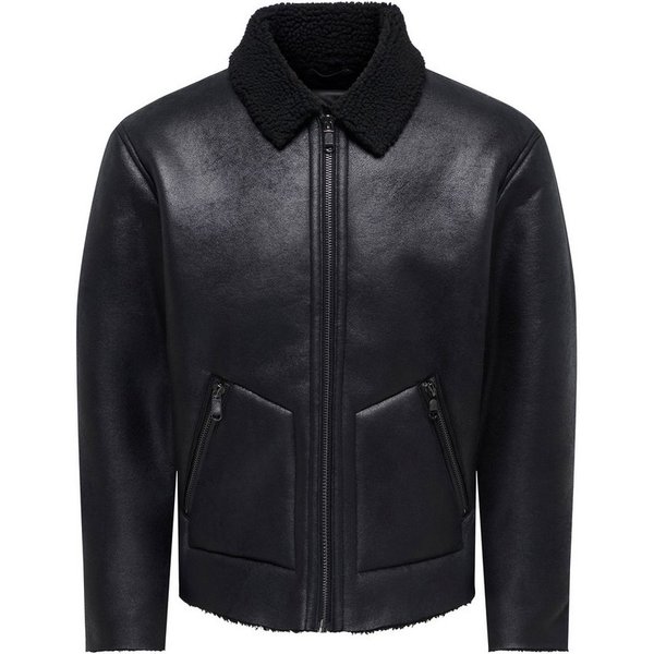 ONLY & SONS Blouson ONSRIKER PU SHEARLING JACKET OTW VD Polyester, regular fit