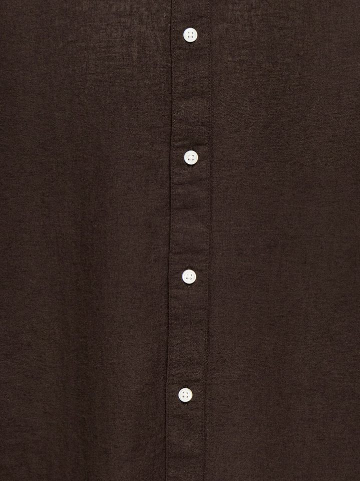 ONLY & SONS Langarmhemd ONSCAIDEN LS SOLID LINEN SHIRT NOOS Baumwollmischung mit Leinen, slim fit – Bild 3 von 5