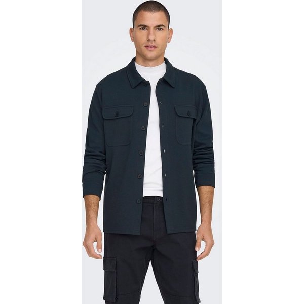 ONLY & SONS Langarmhemd ONSNEWKODYL OVERSHIRT SWEAT NOOS Materialmix, regular fit