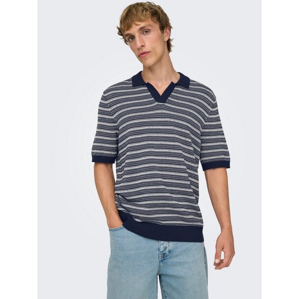 ONLY & SONS Polokragenpullover ONSTILO REG SS SPLIT NECK KNIT NOOS Baumwolle, regular fit