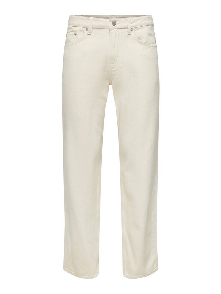 ONLY & SONS Regular-fit-Jeans ONSEDGE STRAIGHT BROMO 0017 DOT DNM NOOS – Bild 4 von 5