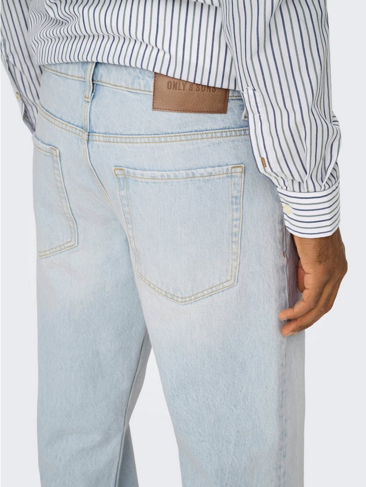 ONLY & SONS Regular-fit-Jeans ONSEDGE STRAIGHT BROMO 0017 DOT DNM NOOS – Bild 2 von 5