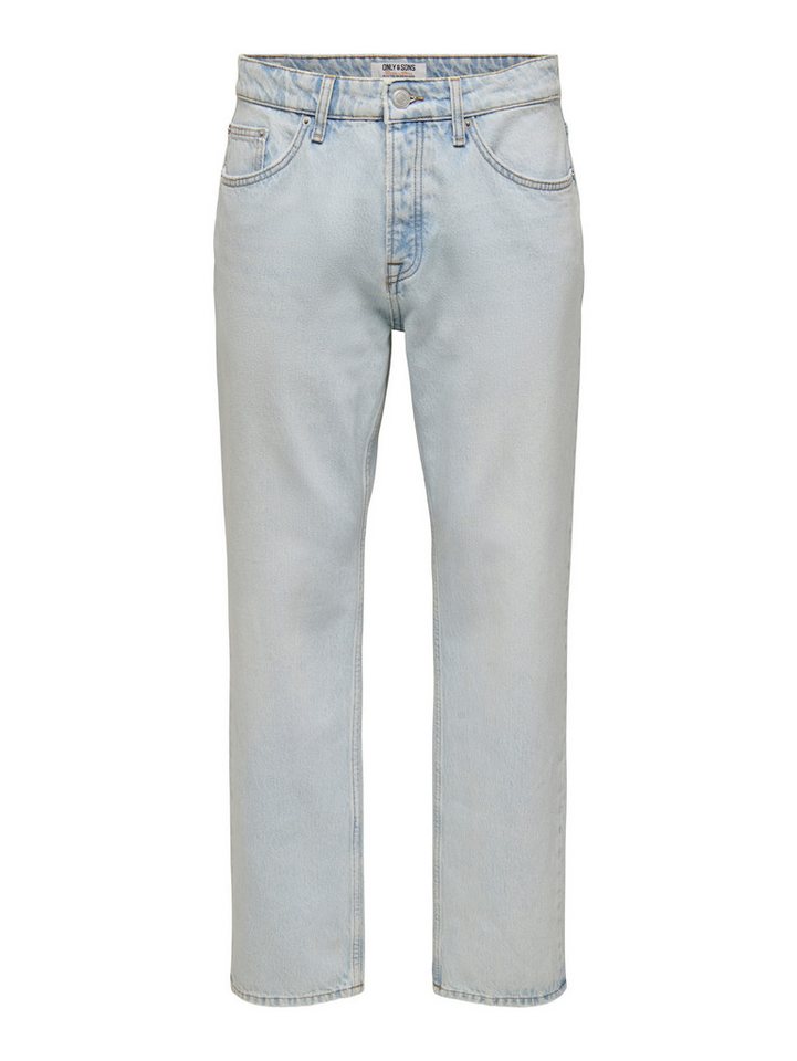 ONLY & SONS Regular-fit-Jeans ONSEDGE STRAIGHT BROMO 0017 DOT DNM NOOS – Bild 5 von 5