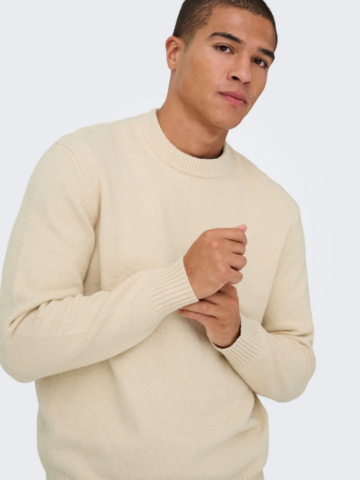 ONLY & SONS Rundhalspullover ONSJAMES RLX CREW KNIT Baumwollmischung, relaxed fit – Bild 2 von 5