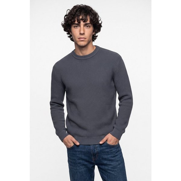 ONLY & SONS Rundhalspullover ONSMARIUS LS WAFFLE CREW REG OTL Baumwollmischung, regular fit