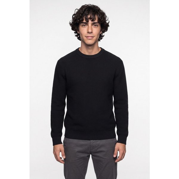 ONLY & SONS Rundhalspullover ONSMARIUS LS WAFFLE CREW REG OTL Baumwollmischung, regular fit