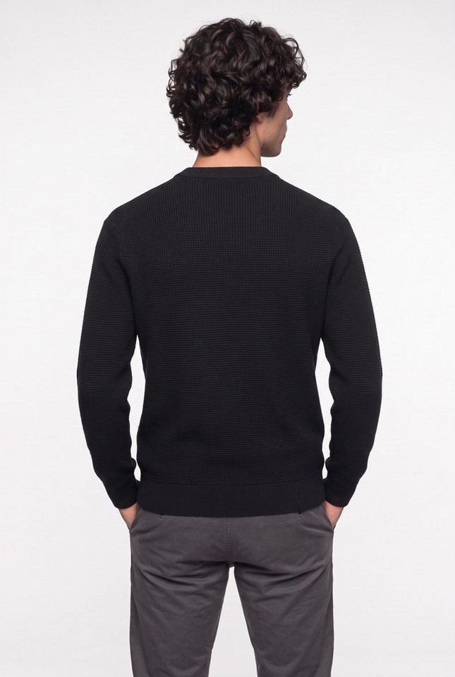 ONLY & SONS Rundhalspullover ONSMARIUS LS WAFFLE CREW REG OTL Baumwollmischung, regular fit – Bild 2 von 5