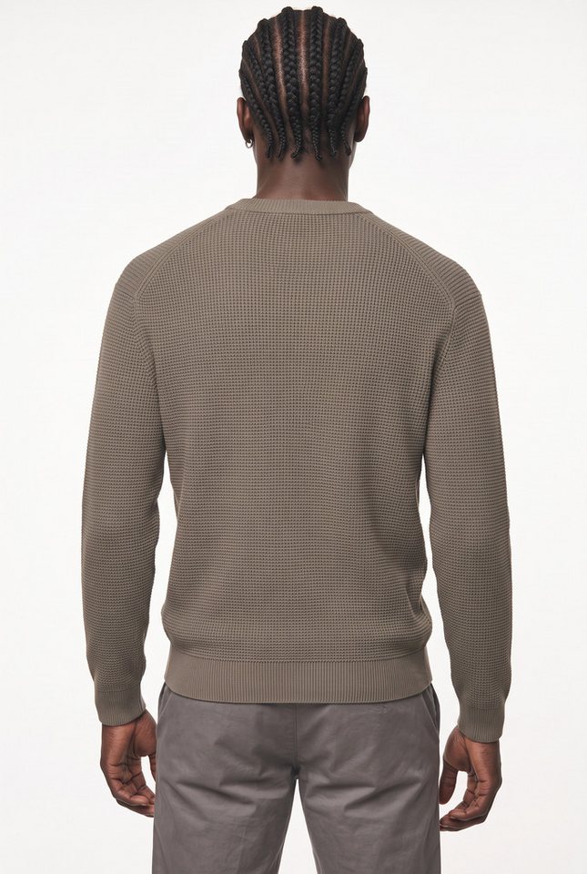 ONLY & SONS Rundhalspullover ONSMARIUS LS WAFFLE CREW REG OTL Baumwollmischung, regular fit – Bild 3 von 5