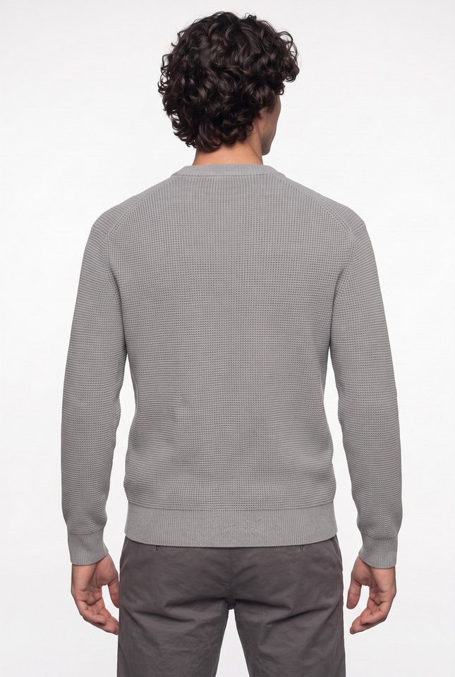 ONLY & SONS Rundhalspullover ONSMARIUS LS WAFFLE CREW REG OTL Baumwollmischung, regular fit – Bild 2 von 5