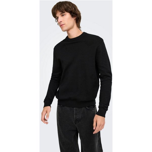 ONLY & SONS Rundhalspullover ONSSTORM LS CREW KNIT OTL Baumwolle, regular fit