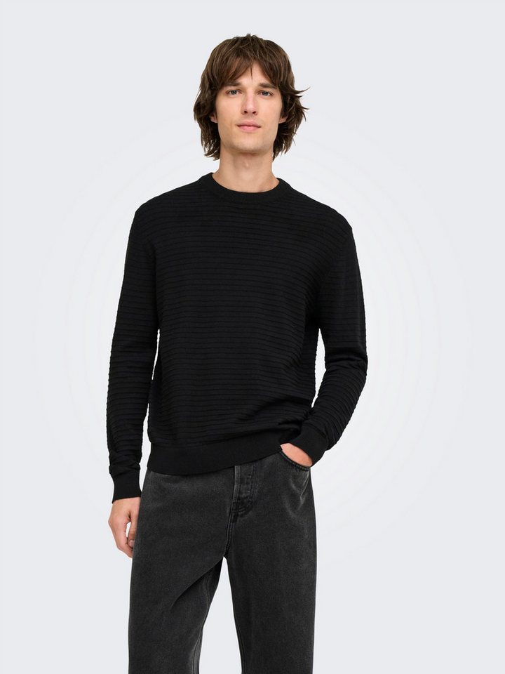 ONLY & SONS Rundhalspullover ONSSTORM LS CREW KNIT OTL Baumwolle, regular fit – Bild 2 von 5