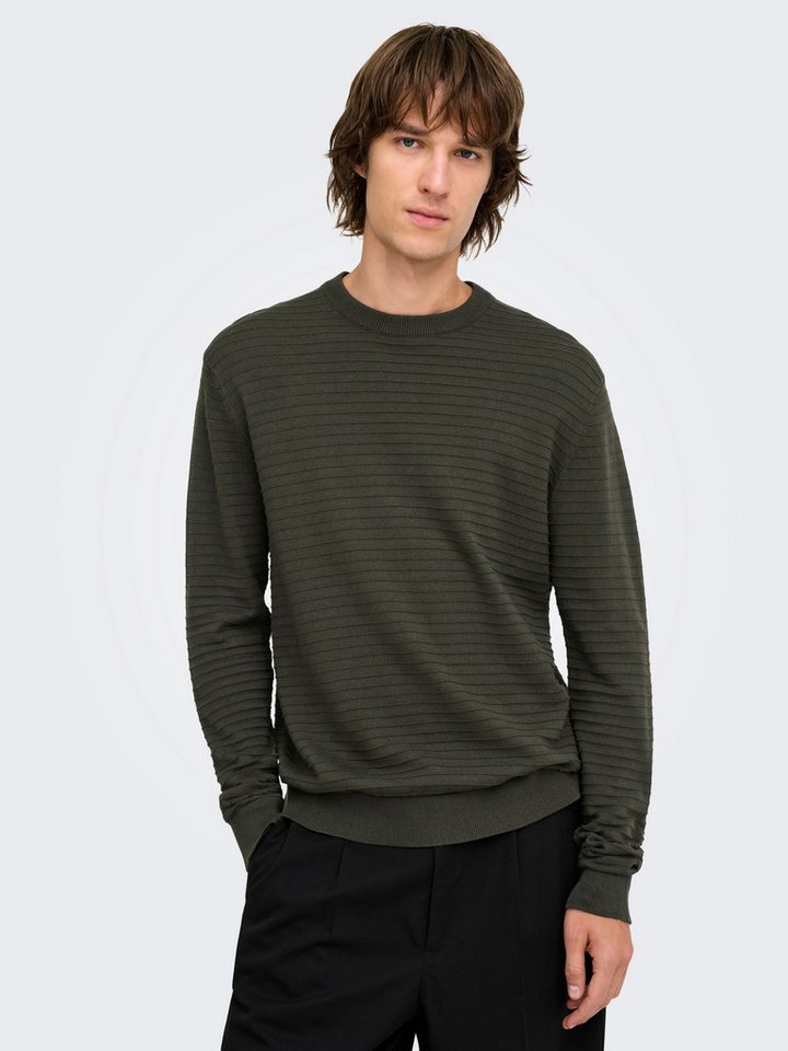 ONLY & SONS Rundhalspullover ONSSTORM LS CREW KNIT OTL Baumwolle, regular fit – Bild 2 von 5