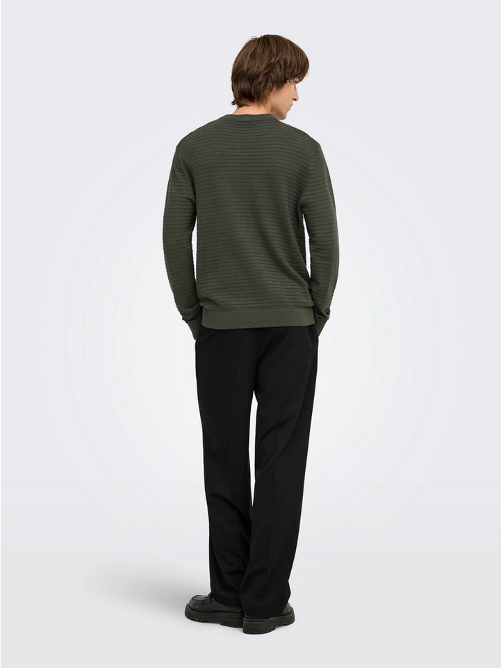 ONLY & SONS Rundhalspullover ONSSTORM LS CREW KNIT OTL Baumwolle, regular fit – Bild 4 von 5