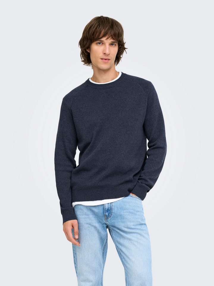 ONLY & SONS Rundhalspullover ONSVILLAS LS CREW KNIT OTL Baumwollmischung, regular fit – Bild 2 von 5