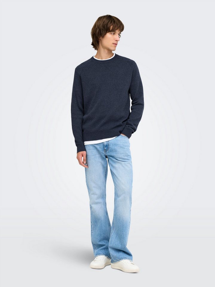 ONLY & SONS Rundhalspullover ONSVILLAS LS CREW KNIT OTL Baumwollmischung, regular fit – Bild 5 von 5