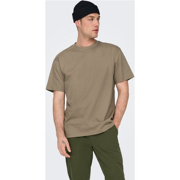 ONLY & SONS Rundhalsshirt ONSFRED RLX SS TEE Baumwolle, relaxed fit