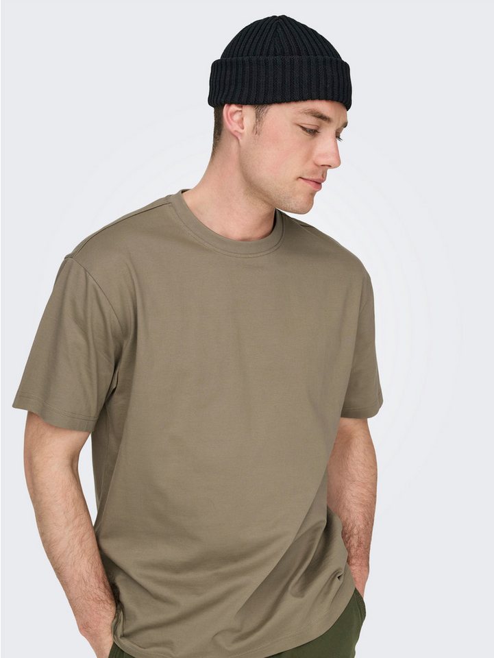 ONLY & SONS Rundhalsshirt ONSFRED RLX SS TEE Baumwolle, relaxed fit – Bild 2 von 5