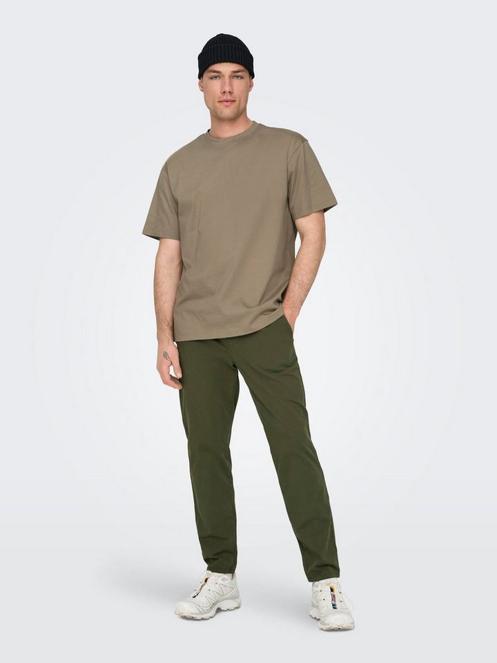 ONLY & SONS Rundhalsshirt ONSFRED RLX SS TEE Baumwolle, relaxed fit – Bild 3 von 5