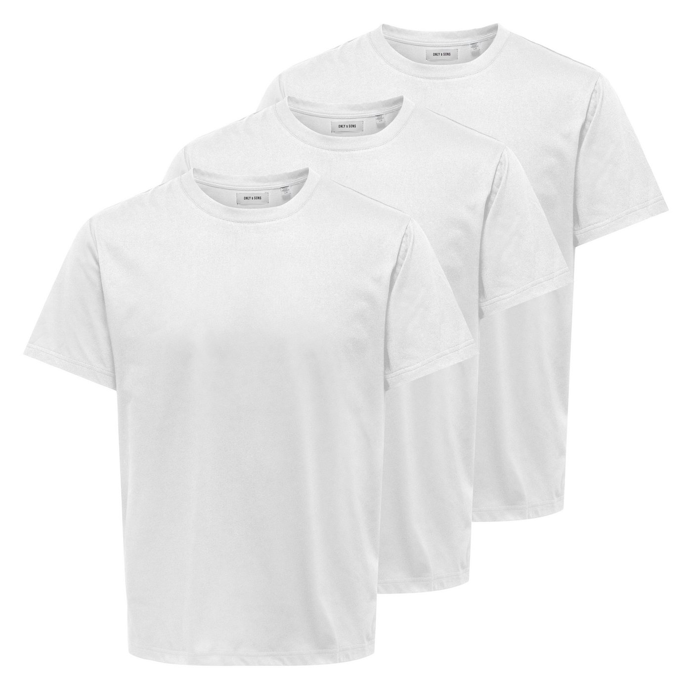 ONLY & SONS Rundhalsshirt ONSJEFF REG SS TEE 3-PACK OTL (Packung, 3-tlg) – Bild 4 von 5
